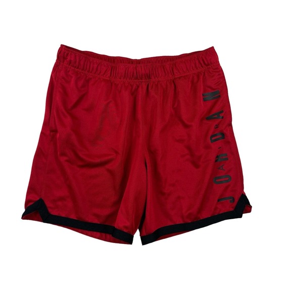 Nike Jordan Men Red Basketball Shorts Sz XL Drawstring Logo On Side - Picture 1 of 5